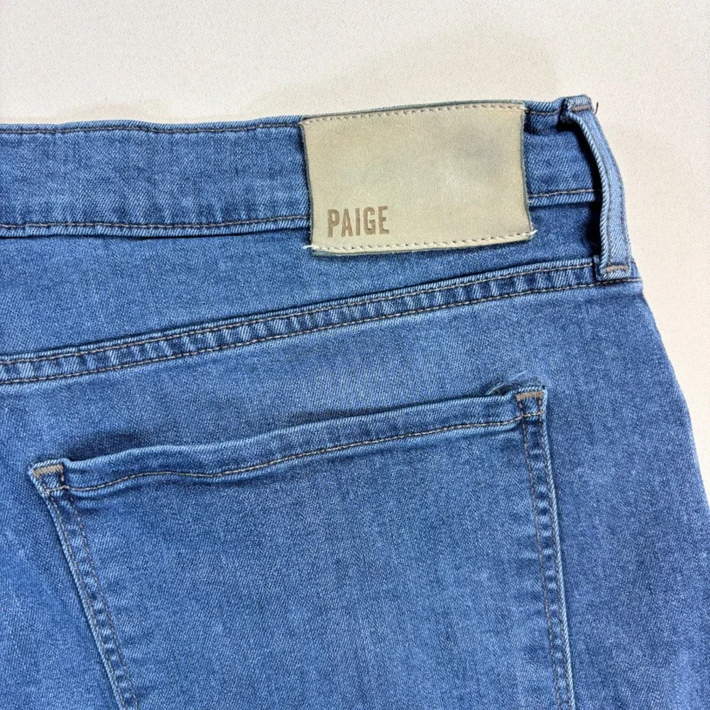Paige Federal Slim Straight Jeans Mens 36x32 Medium Wash Blue Stretch Casual